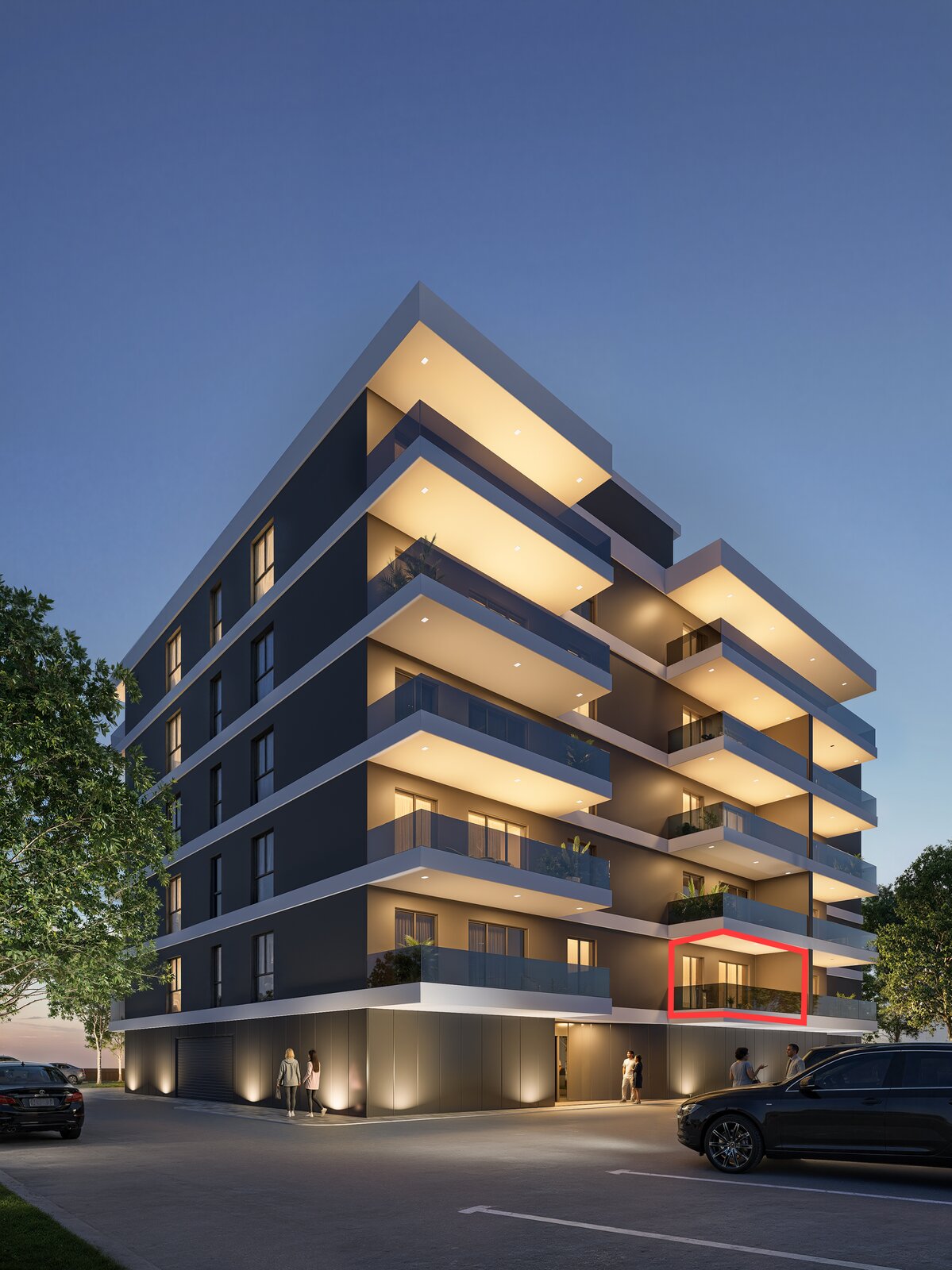 Position on building